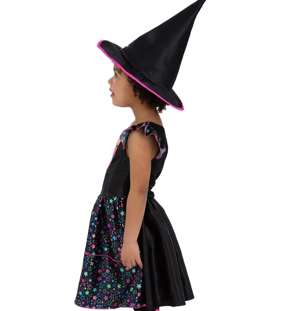 Smiffys Udklædning - Neon Star Witch - Rosa/Sort