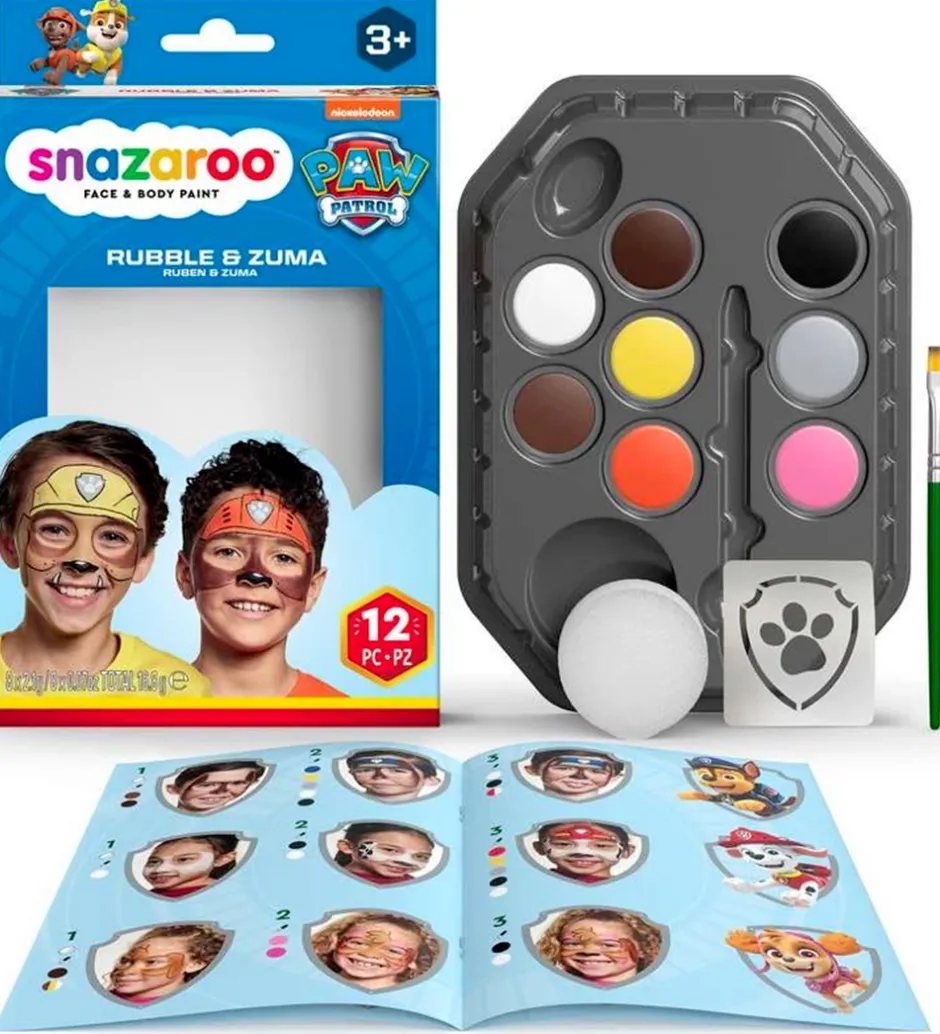 Sminke*Snazaroo Ansigtsmaling - 8 Farver - Paw Patrol Rubble & Zuma