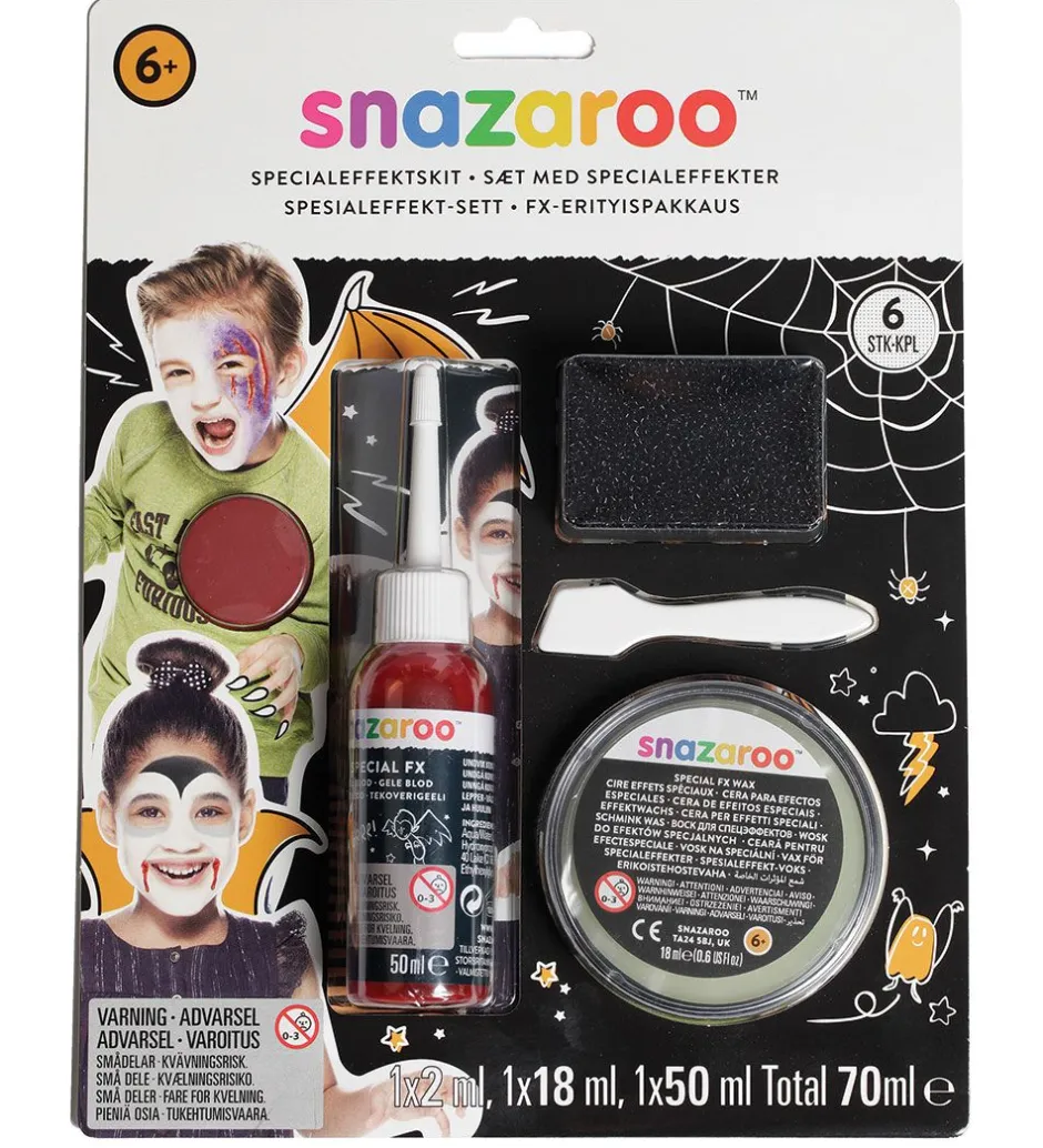 Snazaroo Sæt - 6 Dele - Special Effekter