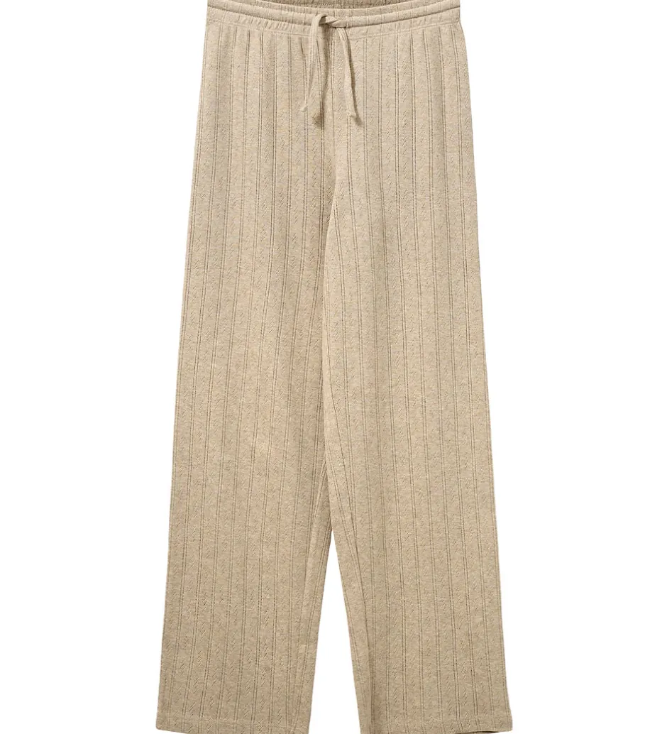 Børn Sofie Schnoor Bukser - LovaSY - Beige m. Hulmønster
