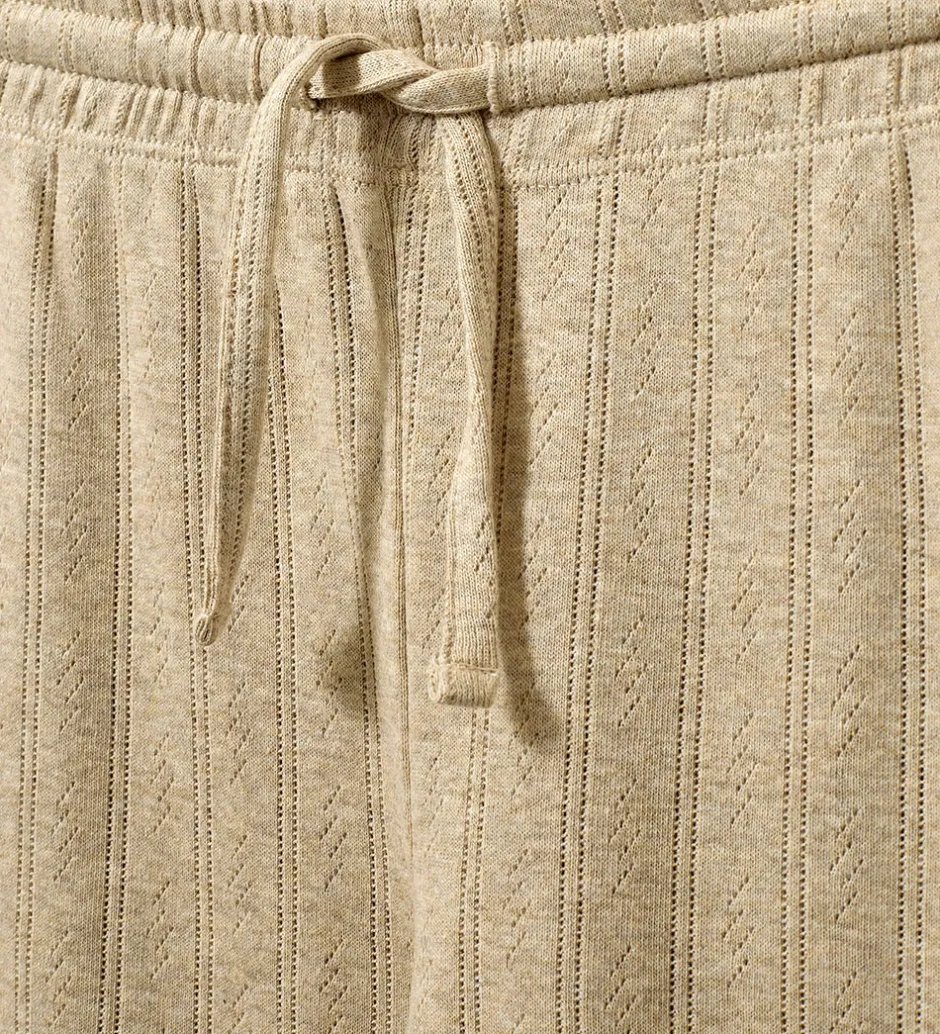 Børn Sofie Schnoor Bukser - LovaSY - Beige m. Hulmønster