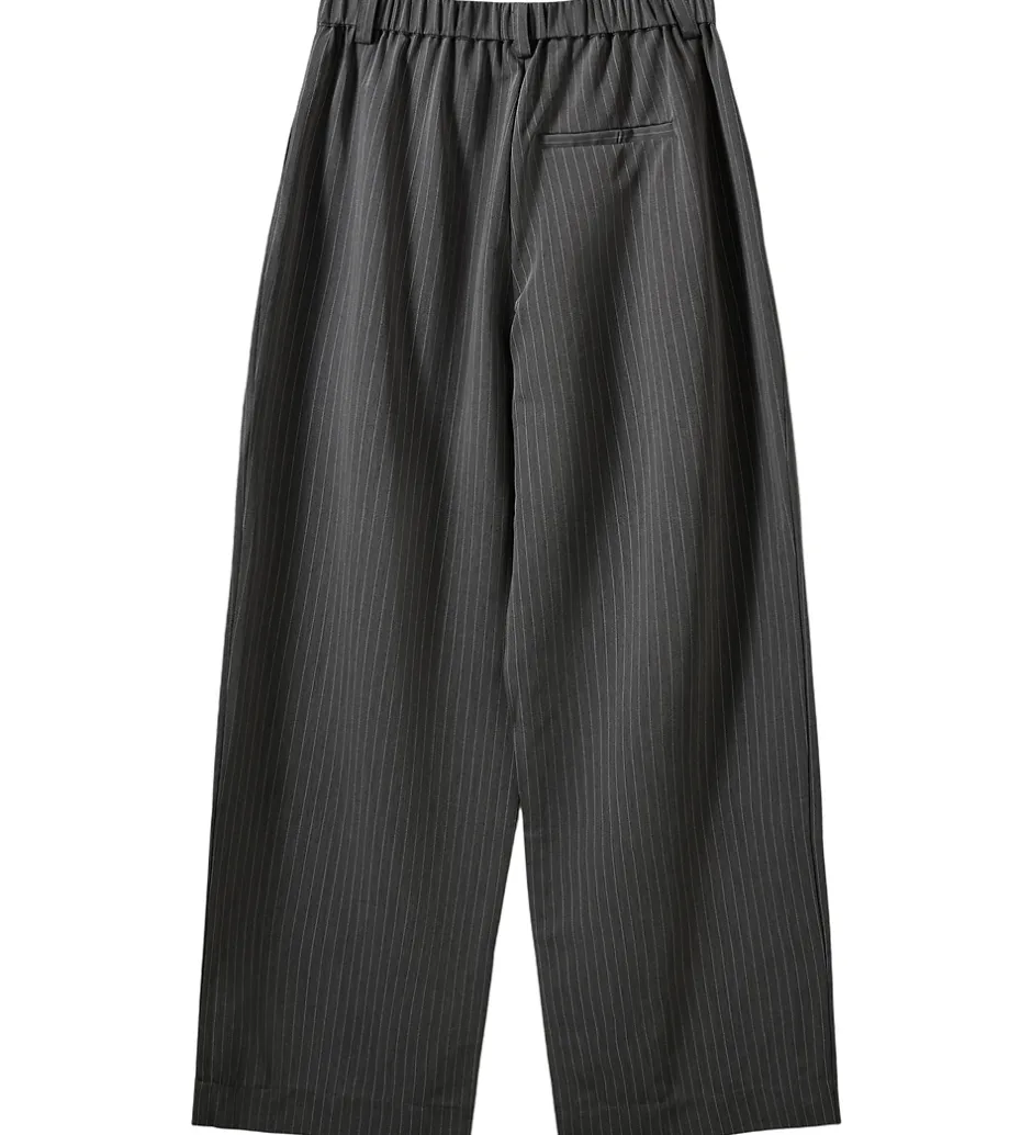 Basis*Sofie Schnoor Bukser - Malinasy - Dark Grey Striped
