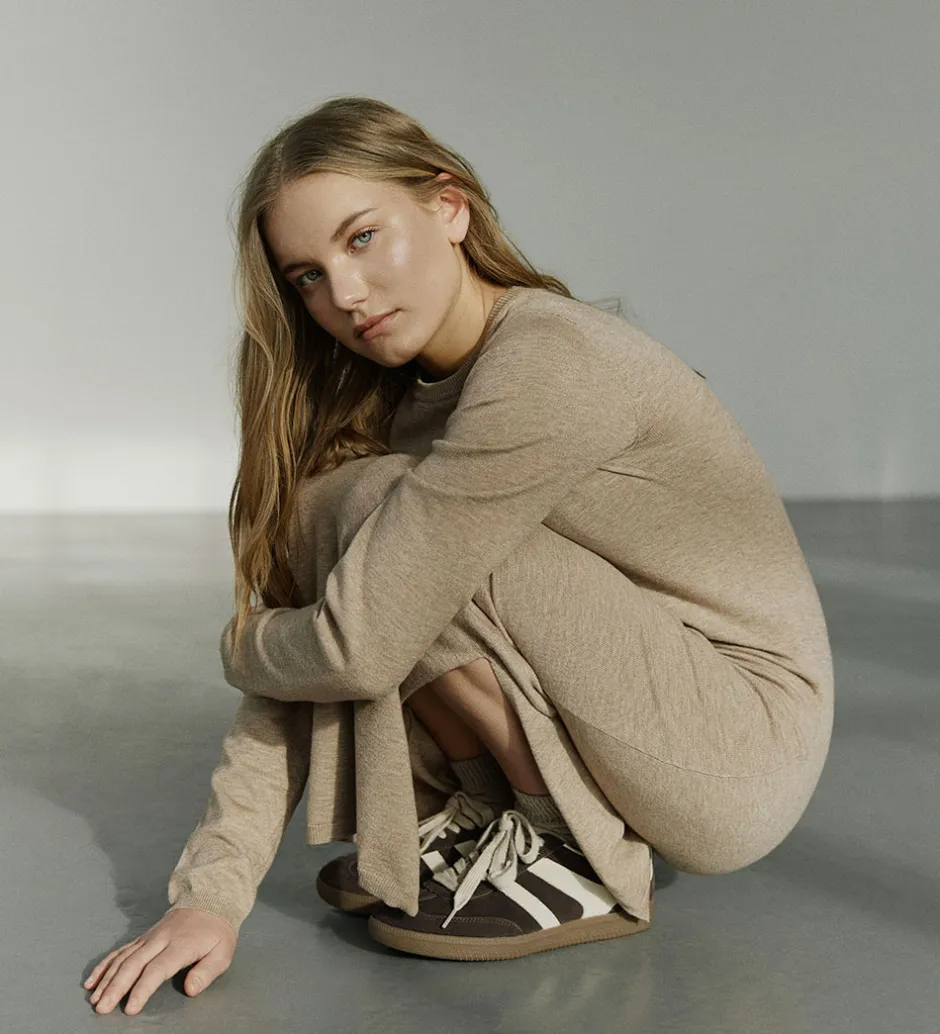 Børn Sofie Schnoor Kjole - Uld - Strik - Korysy - Deer Melange