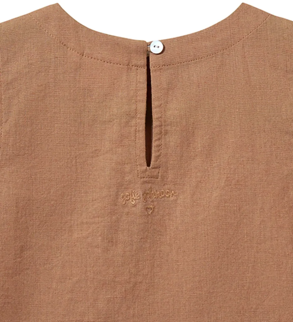 Toppe*Sofie Schnoor Top - Bomuld/Hør - Ezmask - Rose Brown