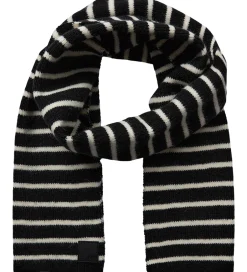 Børn Sofie Schnoor Tørklæde - Strik - Lailasy - Sort m. Striber