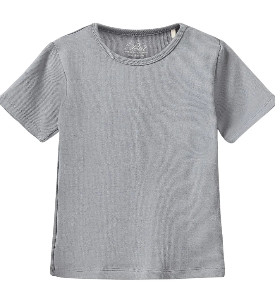 Basis*Sofie Schnoor T-shirt - Rib - Stone Blue