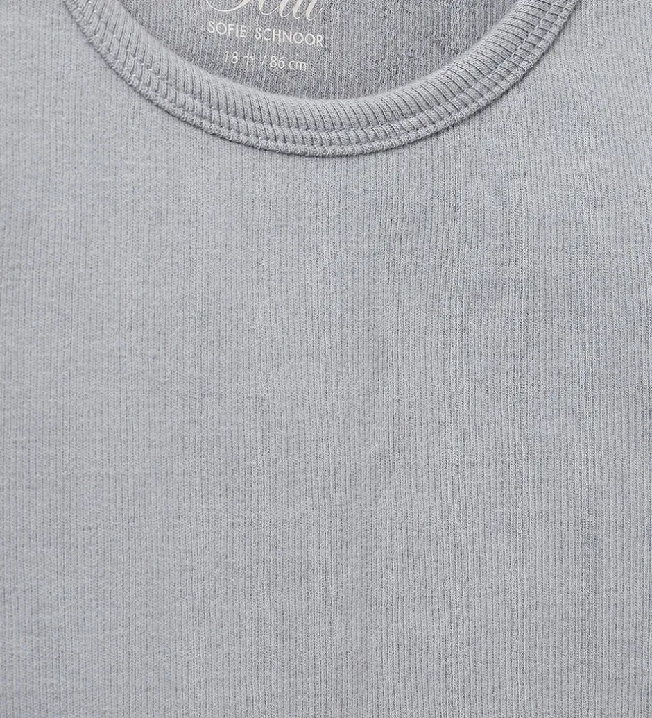 Basis*Sofie Schnoor T-shirt - Rib - Stone Blue