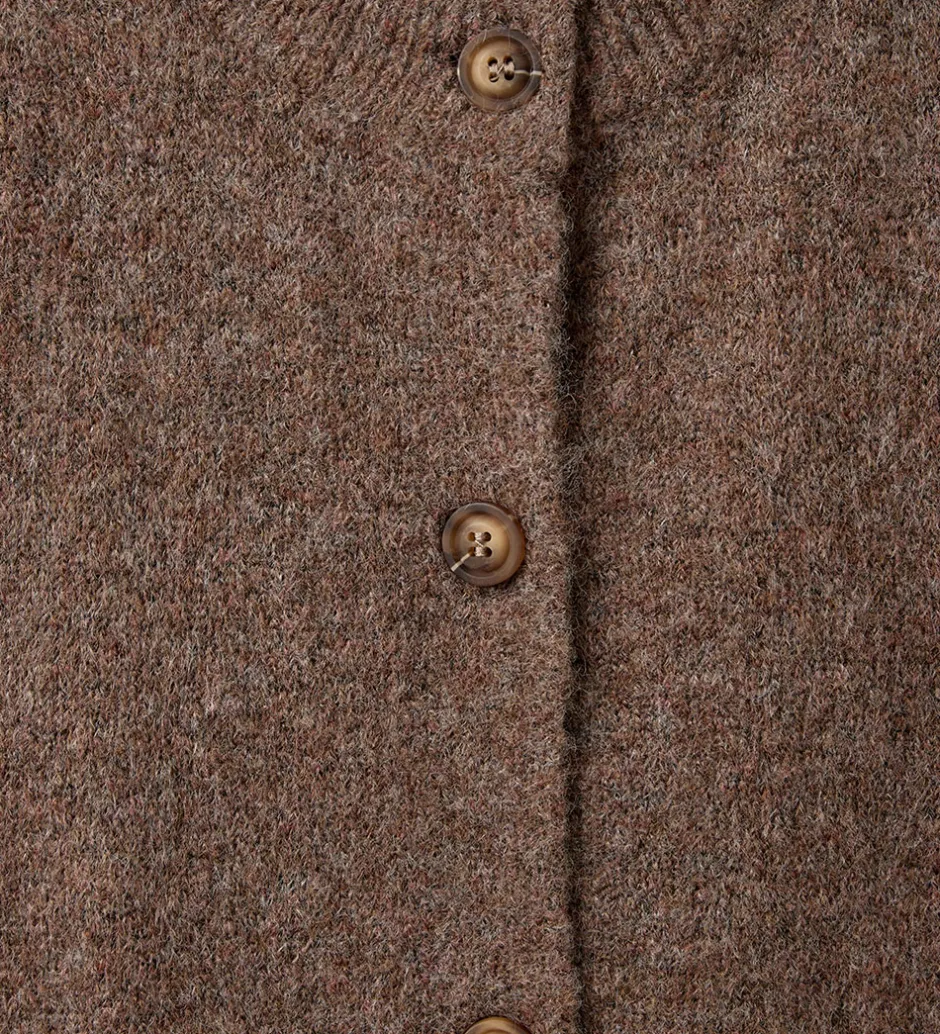 Børn Sofie Schnoor Vest - Strik - MagSY - Brown Melange