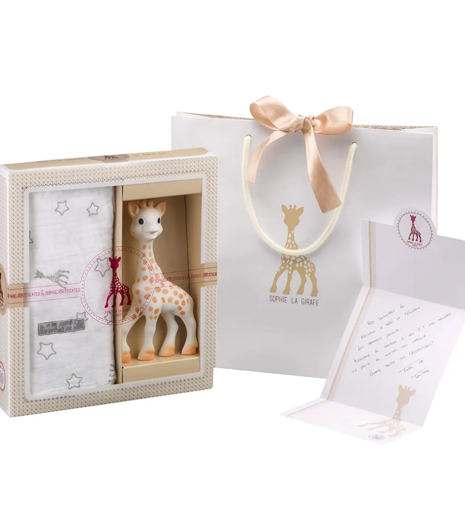 Bideringe|Stofbleer*Sophie la Girafe Gaveæske - Bidering/Stofble