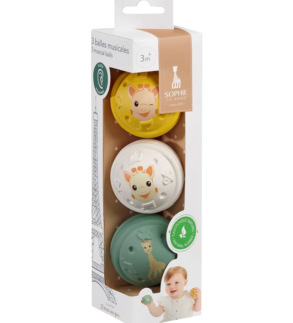 Sophie la Girafe Musik Bolde - 3 Musical Balls