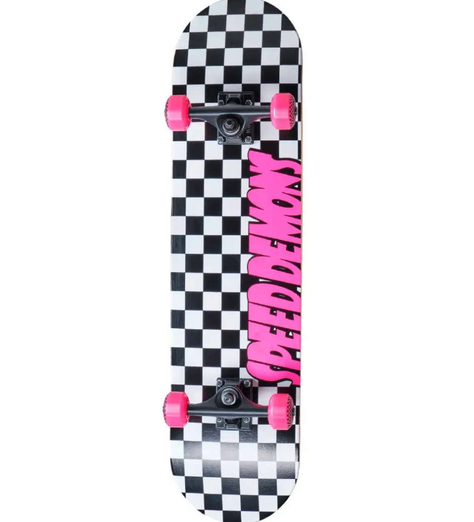 Skateboards*Speed Demons Skateboard - 7.75'' - Checkers Komplet - Pink