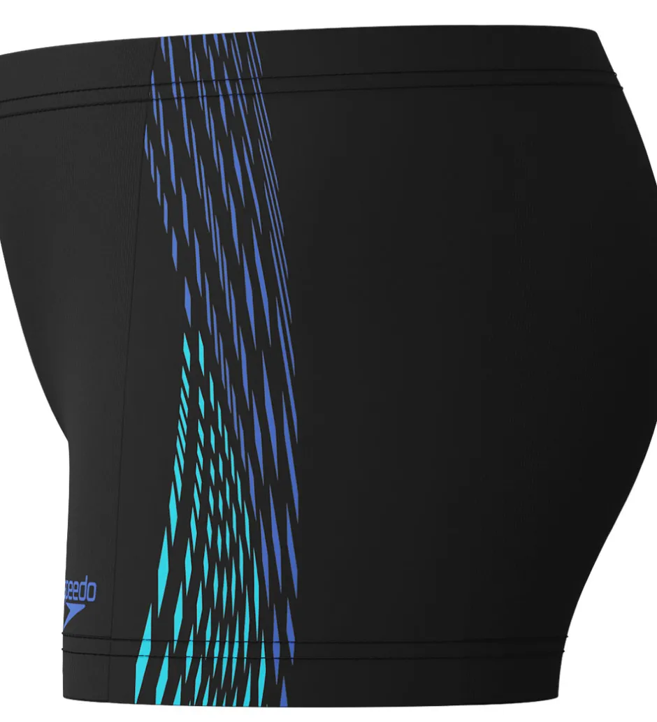 Speedo Badebukser - Plastisol Placement - Sort m. Blå