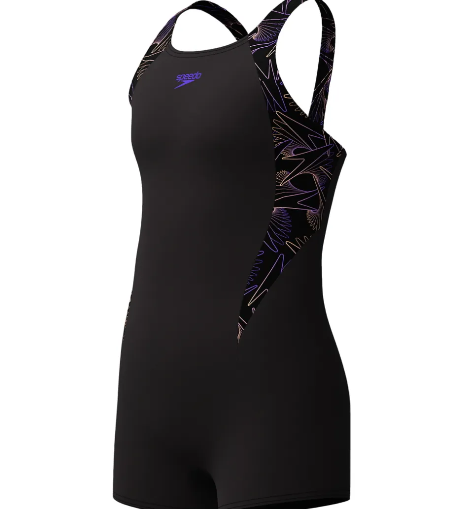 Svømning|Svømning*Speedo Badedragt - HyperBoom Splice Legsuit - Sort/Fersken