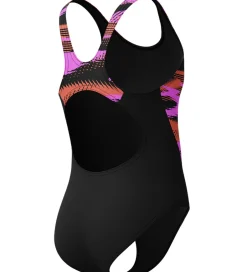 Speedo Badedragt - HyperBoom Splice Muscleback - Sort m. Lilla