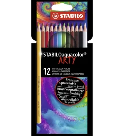 Tuscher Og Farver|Skriveredskaber*Stabilo Farveblyanter - Aquacolor Arty - 12 stk. - Multifarvet