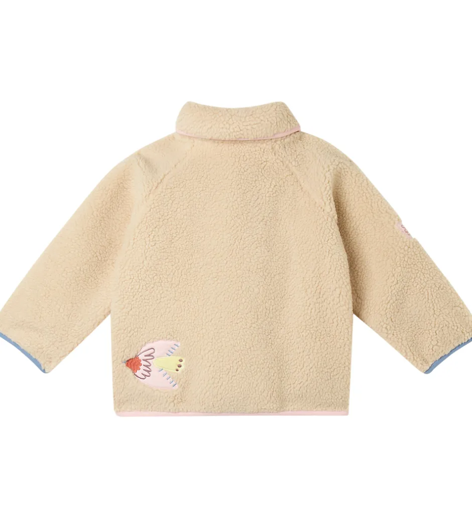 Fleece*Stella McCartney Kids Fleecejakke - Beige m. Fugle