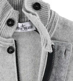 Striktrøjer*Stone Island Cardigan - Uld/Viskose - Gråmeleret