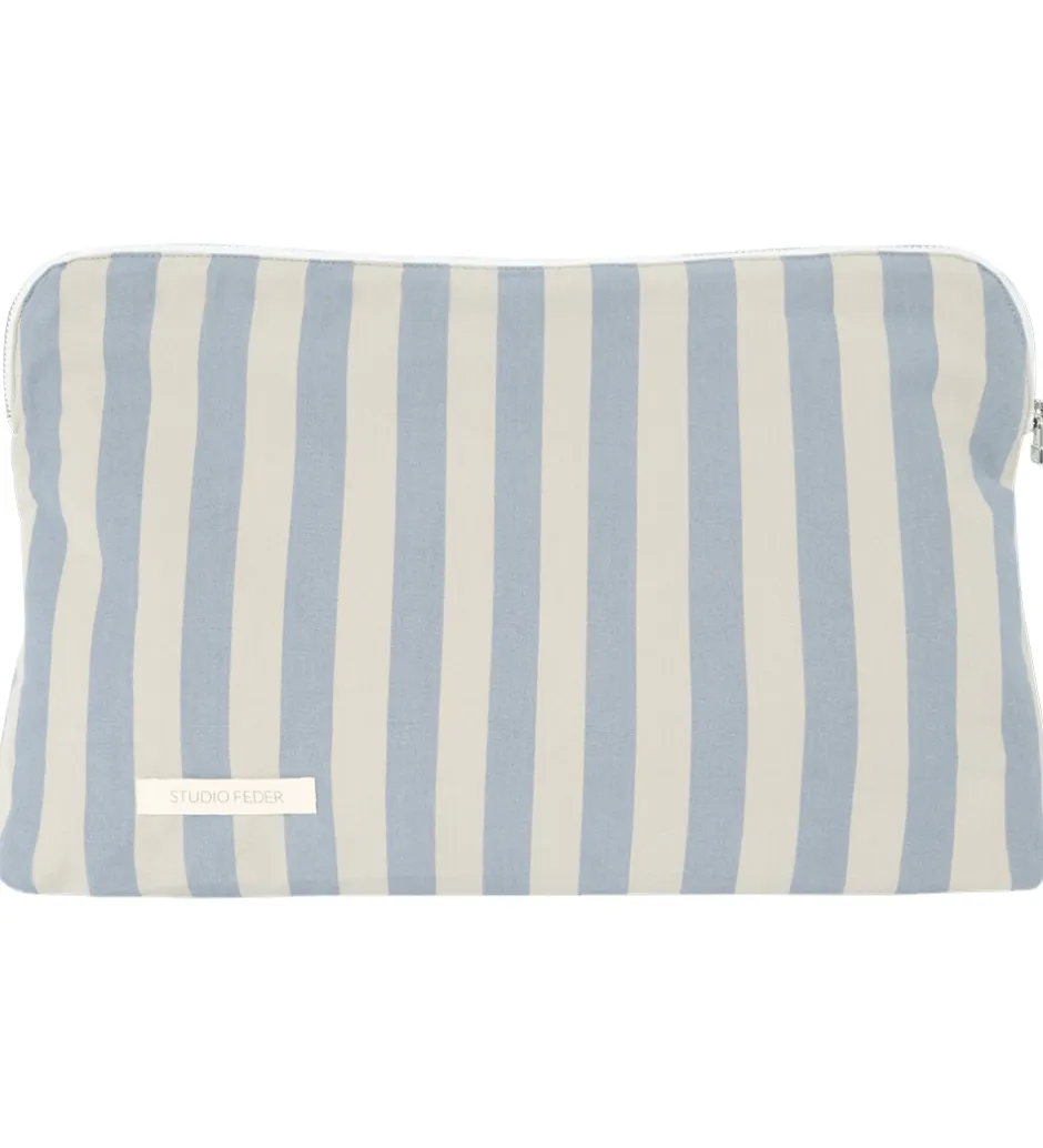Toilettasker|Toilettasker*Studio Feder Toilettaske - Celia - Cotton - Pale Blue Stripe