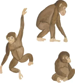 Wallsticker*Thats Mine That's Mine Wallstickers - Monkeys - Multi