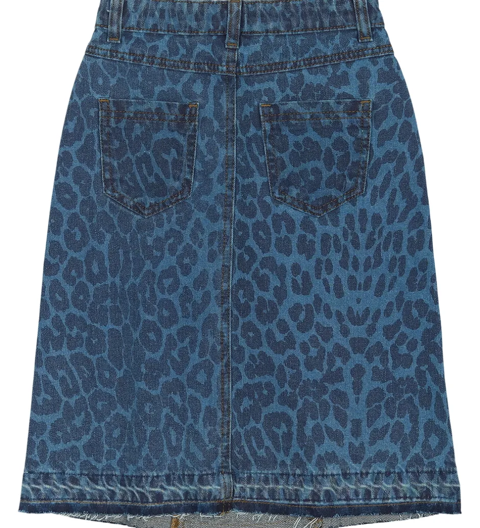 Nederdele*The New Nederdel - TnPrima - Mediun Blue Denim/Leo