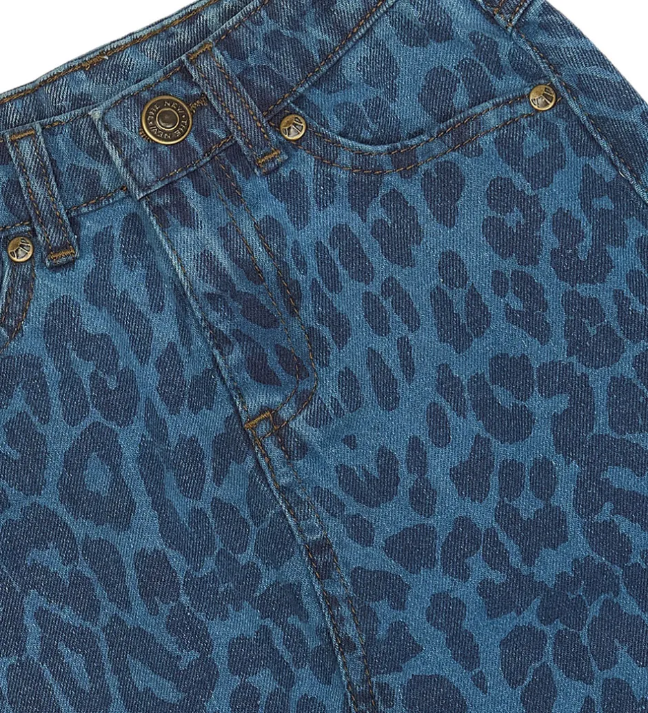 Nederdele*The New Nederdel - TnPrima - Mediun Blue Denim/Leo