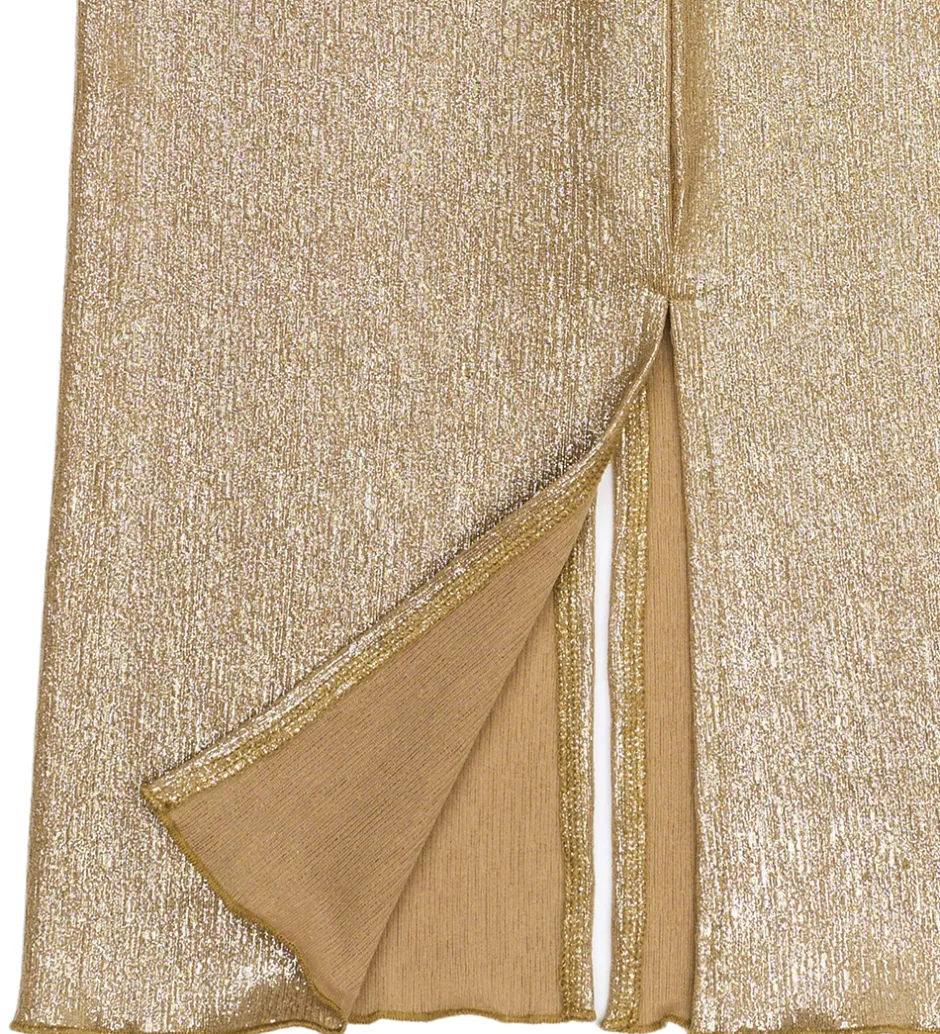 Nederdele*The New Nederdel m. Scrunchie - TnRosalind - Guld