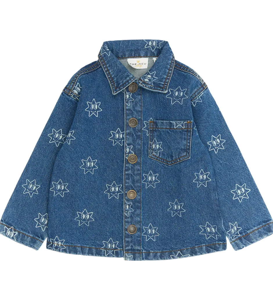 Skjorter*The New Siblings Denimjakke - TnstRipley - Medium Blue Denim AOP