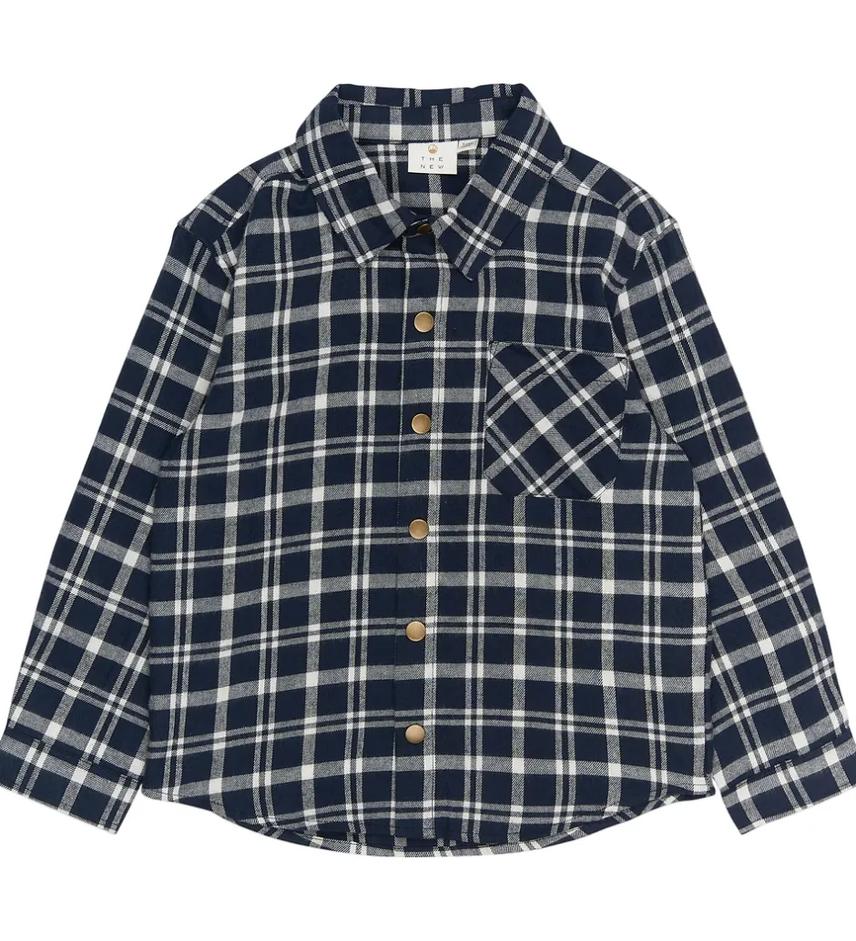 Børn The New Skjorte - TnRonan - Navy Blazer Check