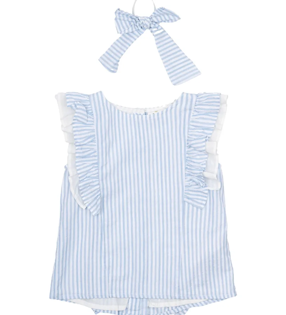 Toppe*The New Top/Hårelastik - TnNalani - White Swan Striped m. Glimme