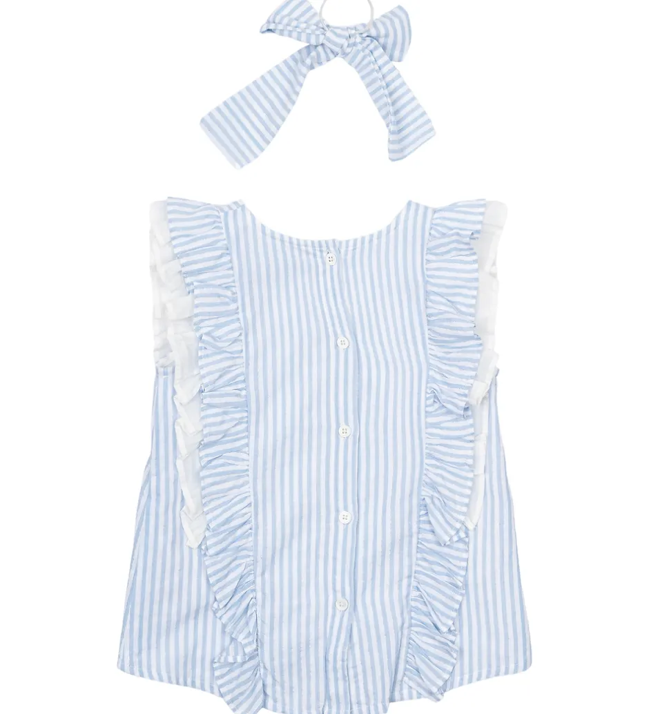 Toppe*The New Top/Hårelastik - TnNalani - White Swan Striped m. Glimme