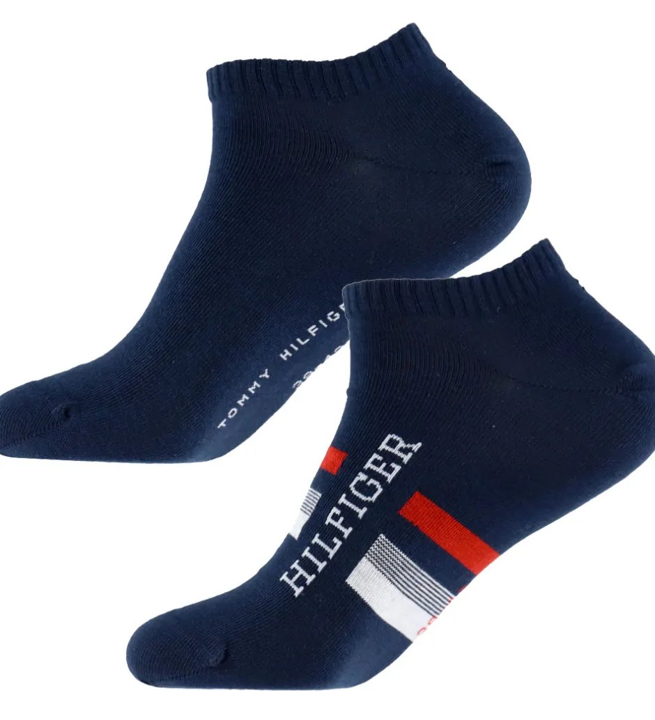 Børn Tommy Hilfiger Ankelstrømper - 2-pak - Navy m. Rød