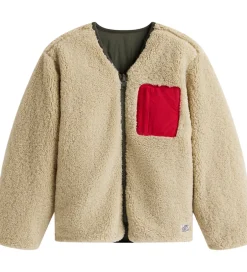 Fleece*Tommy Hilfiger Fleecejakke - Vendbar - Pewter Green/Beige