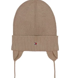 Huer Og Hatte*Tommy Hilfiger Hue - Strik - Malted Milkbrown