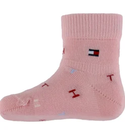 Børn Tommy Hilfiger Strømper - 2-pak - Rosa/Hvid m. Print