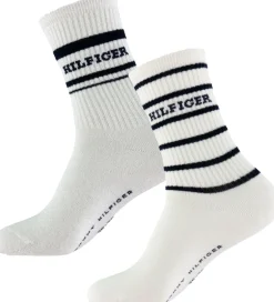 Strømper*Tommy Hilfiger Strømper - 2-pak - Off White m. Sort/Glimmer