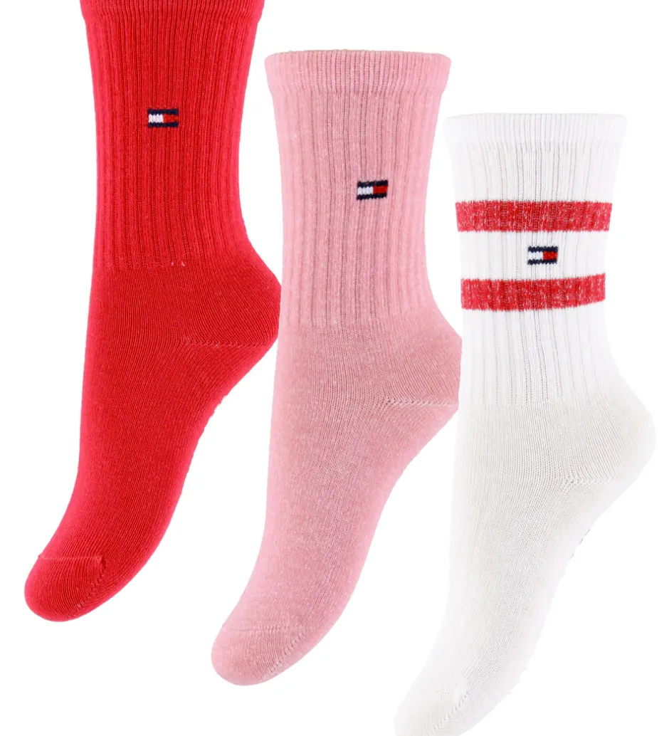 Børn Tommy Hilfiger Strømper - 3-pak - Rød/Rosa/Hvid