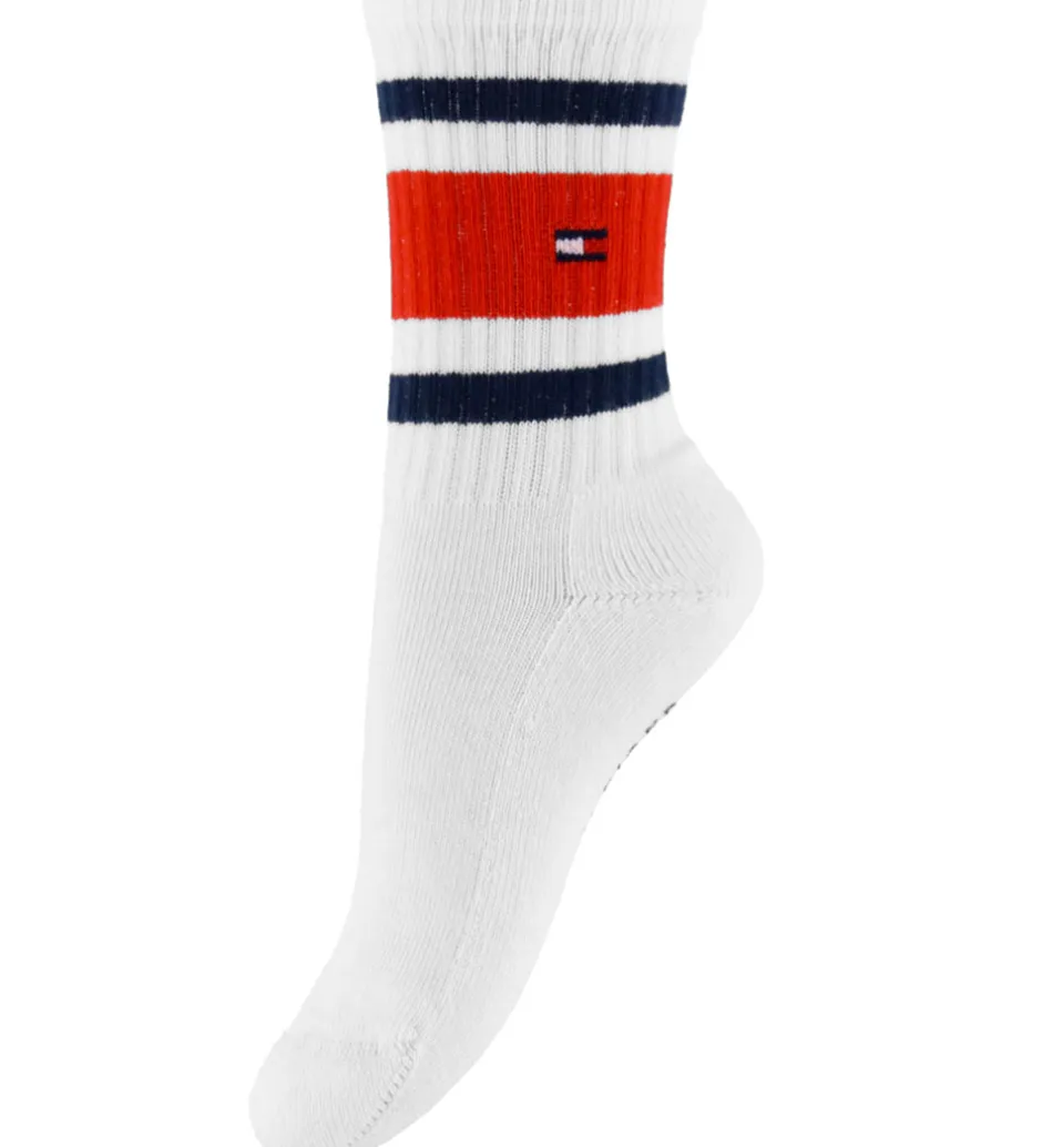 Børn Tommy Hilfiger Strømper - 2-pak - Hvid m. Logostriber