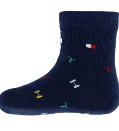 Børn Tommy Hilfiger Strømper - 2-pak - Tommy Original/Hvid m. Print