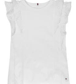 Børn Tommy Hilfiger Top - Broderie Anglaise - Hvid