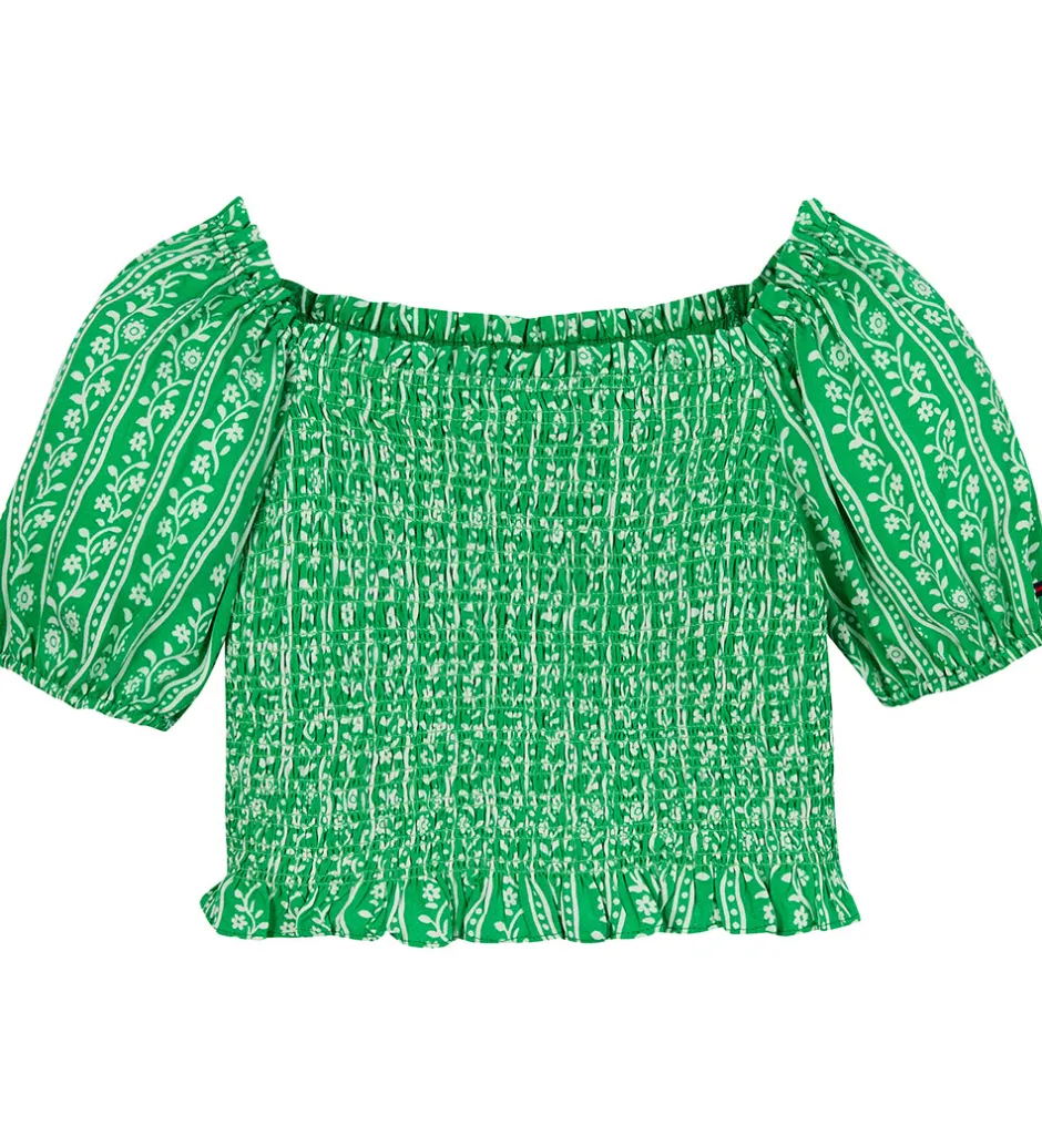 Toppe*Tommy Hilfiger Top - Printed Smock - Radiant Green