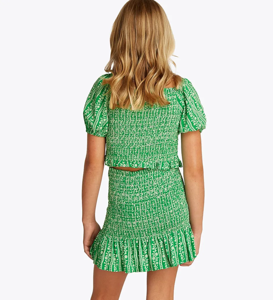 Toppe*Tommy Hilfiger Top - Printed Smock - Radiant Green