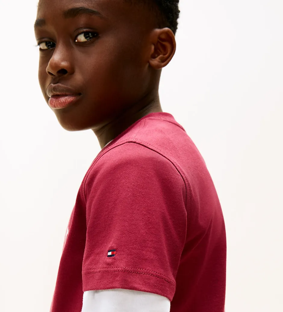 Børn Tommy Hilfiger T-shirt - Monotype - Rich Cherrry/Purple
