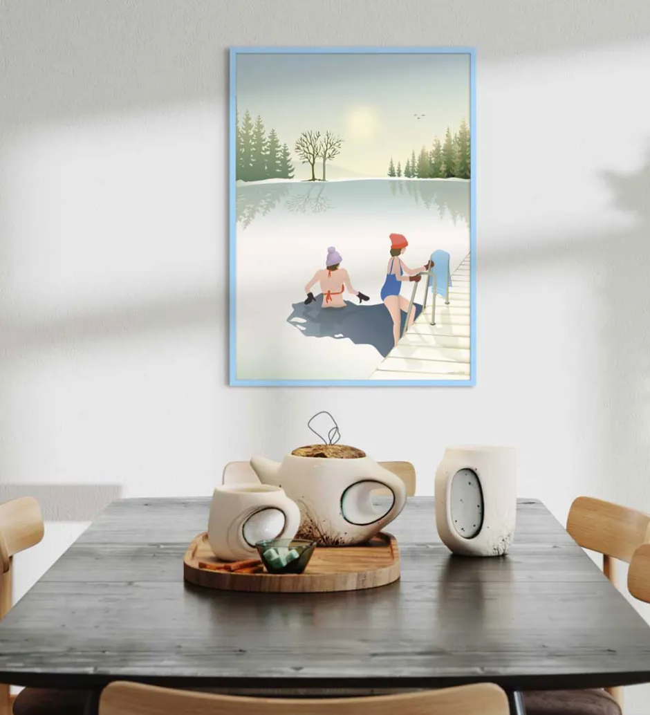 Plakater Og Billeder*Vissevasse Billederamme - Træ - 30x40 cm - Air Blue