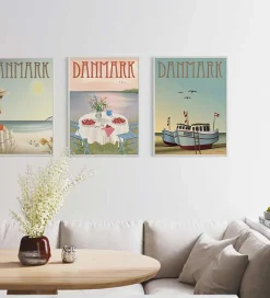 Vissevasse Plakat - 50x70 cm - Danmark - Jordbær