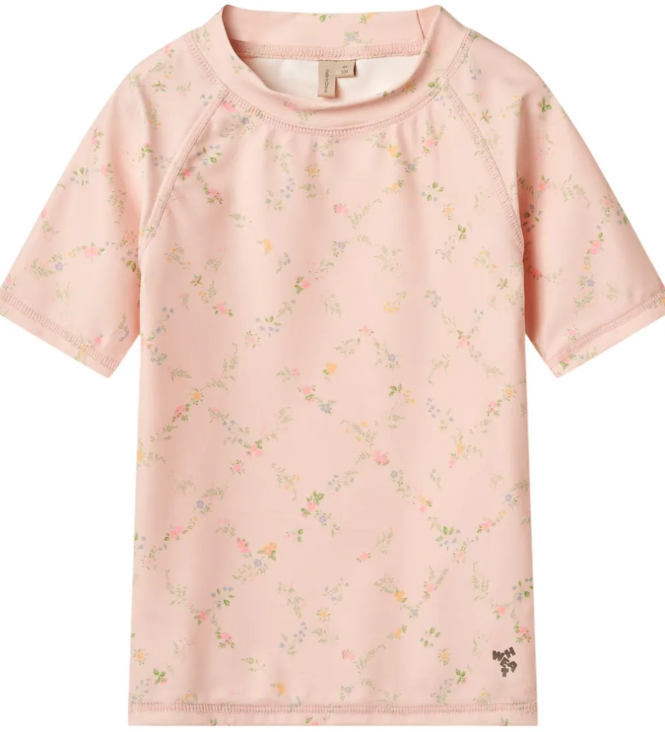 Badetøj*Wheat Badebluse - UV40+ - Jackie - Powder Checked Flowers
