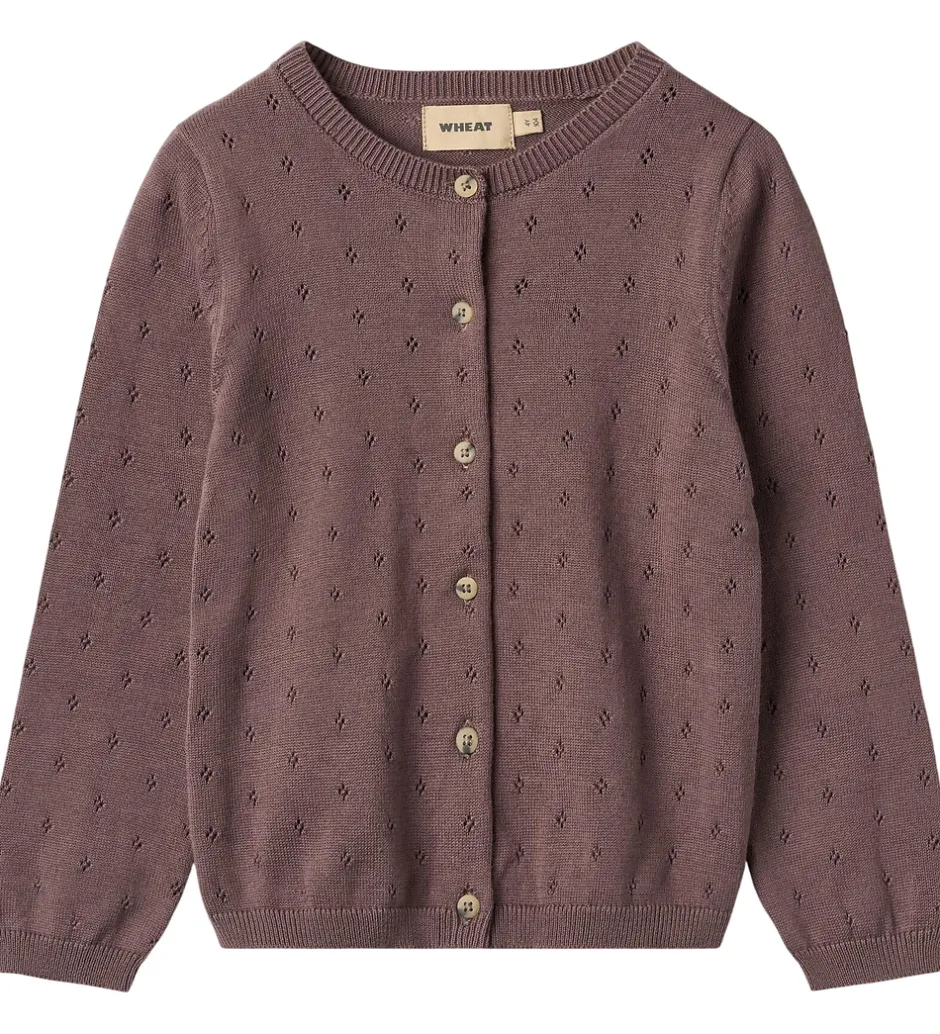 Børn Wheat Cardigan - Strik - Maia - Plum