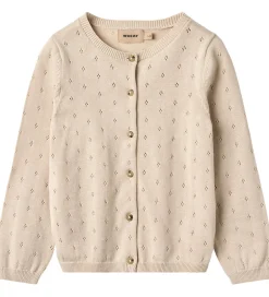 Striktrøjer*Wheat Cardigan - Strik - Maia - Off White m. Hulmønster