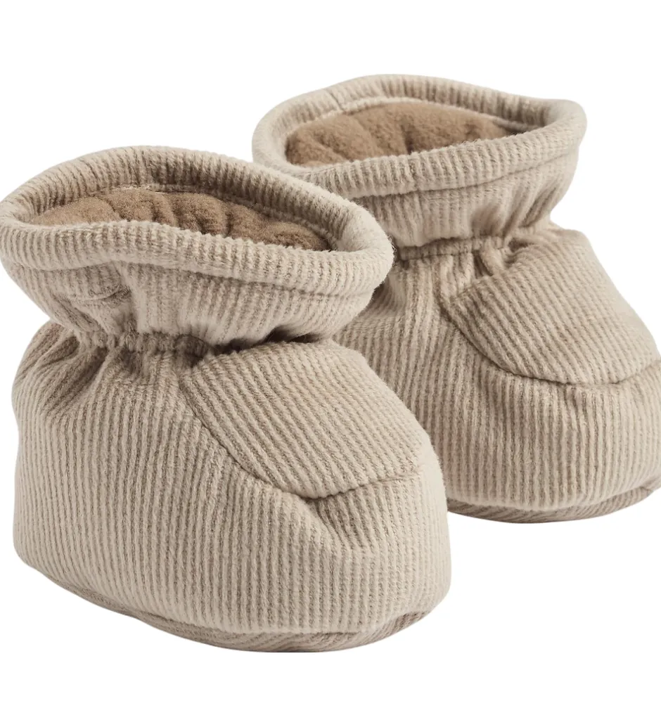 Wheat Overtrækssko m. Fleece - Fløjl - Fuffa - Grey Stone