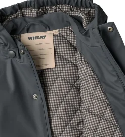 Børn Wheat Regnjakke m. Termo - PU - Aju - Greyblue