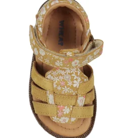 Sandaler*Wheat Sandaler - Bray - Tan White Flowers